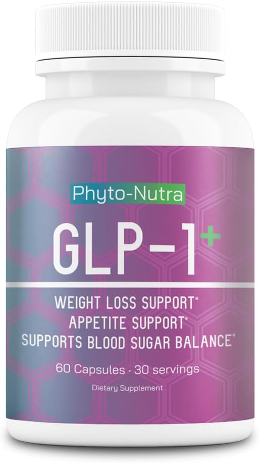 GLP-1 + (60 cápsulas 1 garrafa) Vegan, Suplemento Natural, Teste de laboratório, Perda de peso, Satisfação da fome, Não-GMO, Sem glúten, GLP 1, GLP1