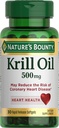 Nature's Bounty Krill Oil, Heart Health, Dietary Supplement, 500mg, Rýchle vydanie Softgels, 30 počet