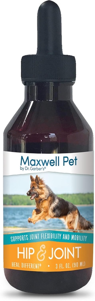 Maxwell Pet di Dr.Garber – Hip & Joint for Dogs - Il primo integratore di bioterapia naturale scende a supporto e ripristino Hip & Joint Health, Riparazione ed Ease Hip & Joint Pain, & Better Mobility – 90ml