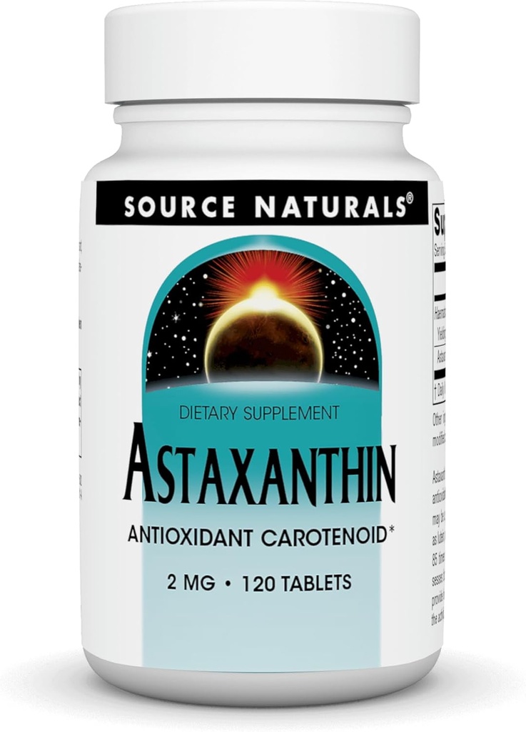 Allikas Looduslik Astaksantiin, antioksüdant karotenoid, 2 mg - 120 tabletti
