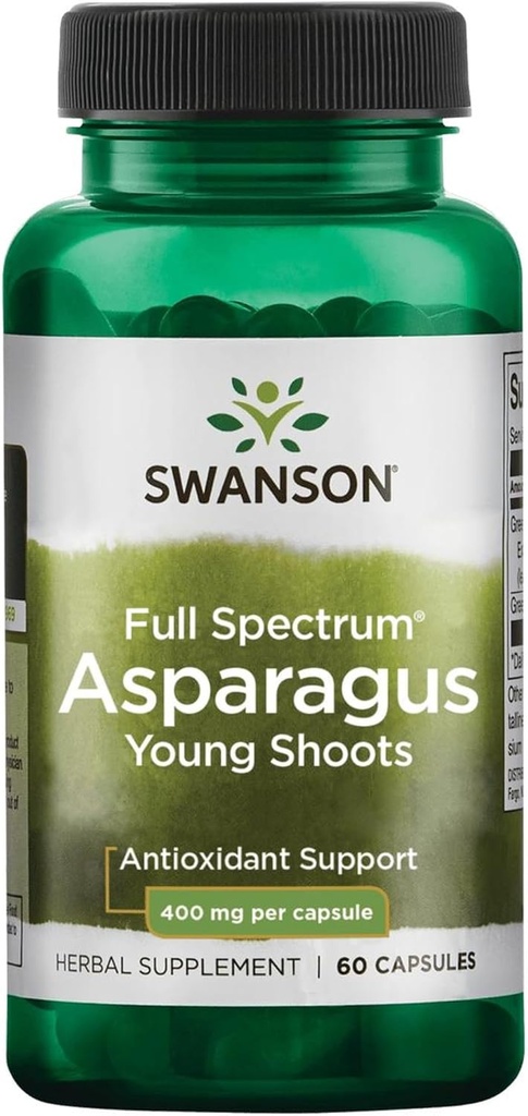 Swanson Špargľa Young Shoots 400 Milligrams 60 Kapsule