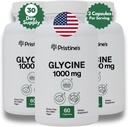 PRISTINE 's Glycine 1000MG Amino Acid Supplement Sleep Support Capsules (3- Pack) - 90 Day Supply - Muscle Recovery, Ledviny Zdraví & kolagen Formation Production Support