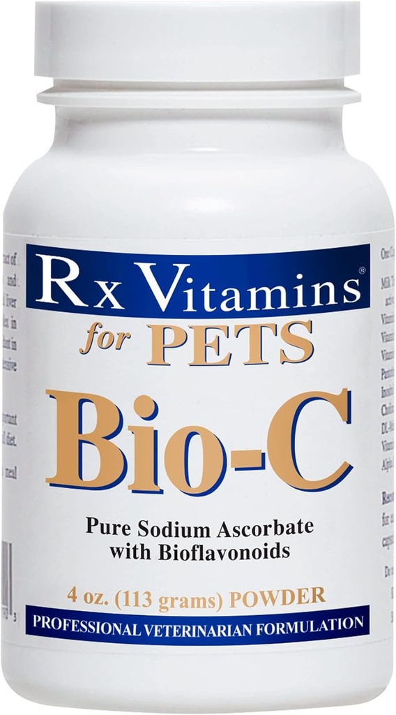 Rx Vitaminer Bio- C - C-vitamin til hunde og katte - med Lemon Bioflavonoider til allergy Relief - immunsupport supplement - fremmer sund Coat og hud - fælles supplement - 4 oz