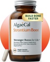 AlgaeCal - Strontium Boost, Suplemento Natural de Calcio para el aumento de la densidad de hueso, Citrato de estroncio 680 mg, Fácil de Tragar para la salud de huesos, Gluten-Free - 60 Veggie Caps- Made in USA