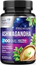 Ashwagandha Ergänzungen - 2100mg Ashwagandha Kapsel für Damen und Herren, Natürliche Antioxidante Unterstützung, Ashwa Root Extract, Extra Strength Calm Support mit schwarzem Pfeffer, Vegan & Gluten kostenlos - 60 Kapseln