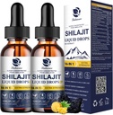 Lukaree 16-in-1 Shilajit Drops for Men and Women, Ashwagandha, Ginseng, Turmeric, Rhodiola, Amla, Sea Moss, Liquid bitamina osagarria 85+ Mineralen aztarnak eta Fulvic Acid, 2 FL Oz (2 Pack)