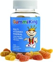 Gummi King 多维特敏和矿物、水果、蔬菜和纤维 Gummi、草莓/莱蒙/橘子/葡萄/樱桃/柚子,60个