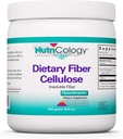 Nutricology Dietary Fiber Powder - 2000mg Implemble Fiber Suplement, Microcrystalose Powder, Bedak Berbahan, Non-Fermentable, Hypoallergenic - 8.8 Oz