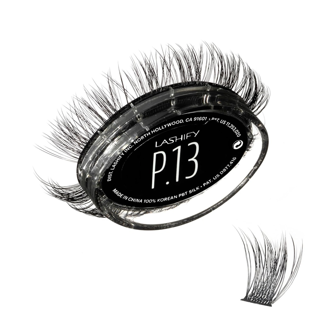 Lashify Plushy 13mm Gossamer Lashes בשחור, Easy DIY שקר Lashes עבור וולומאין עדיין טבעי מראה