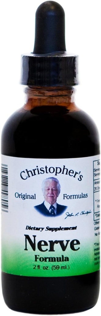Christopher 's Original Formulės Nerve Formulė, Natūralus augalas Priedas, 2 oz