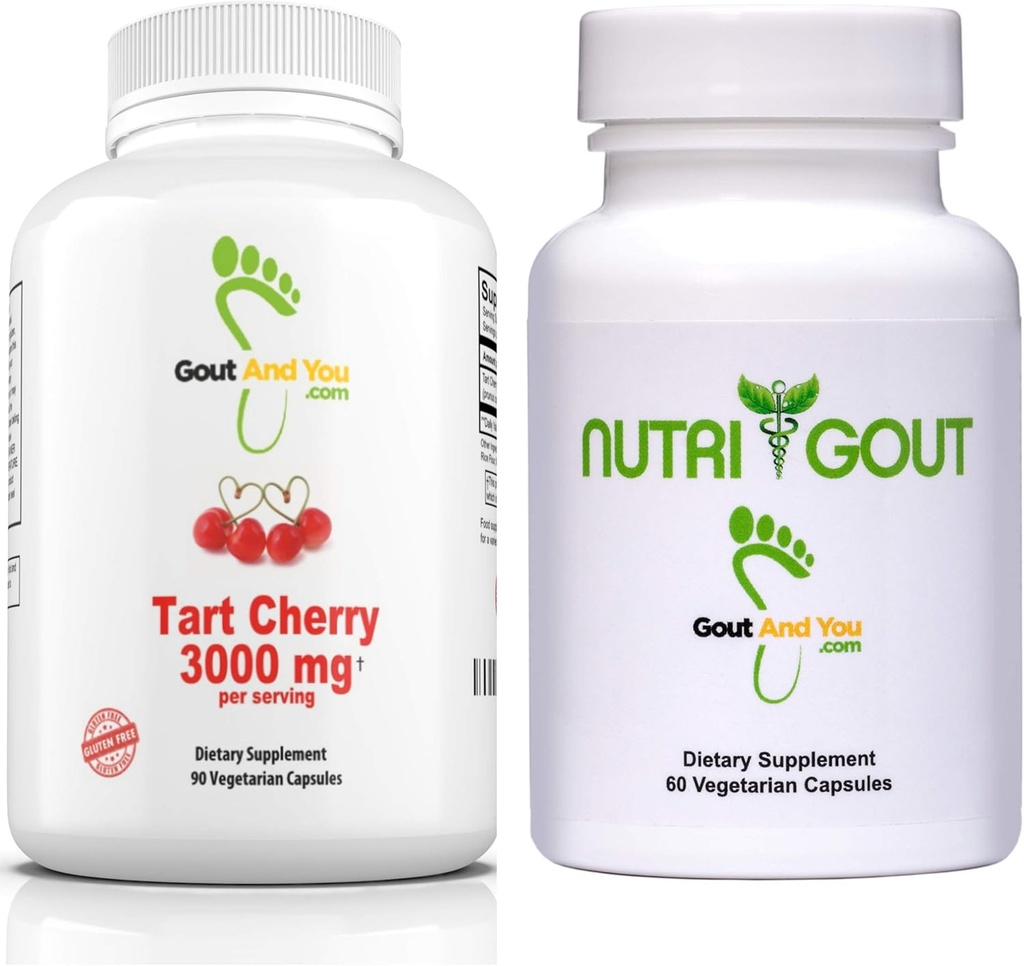 Tart Cherry Extract Erittäin voimakas 3000 mg ja NutriGout Uric Acid Support