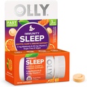 OLLY Immunity Sleep Fast Dissolves, 3mg Melatonin, C bitamina, Citrus Flavor 30 eguneko hornidura - 30 kondea