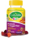 Culturelle Daily Probiotic Kapsulas 30CT & Kids Probiotic + Veggie Fiber Gummies 30CT gremošanas un imūnās veselības