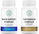 Mindful Focus Paket - 7 Mushroom Kompleksi & Brain Bilişsel Klassik və Nootropic inkişaf üçün əməkdaşlıq