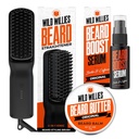 Wild Willies Beard Care Kit: Verwarmde baard Straightener voor mannen, baardboter, & baard growth Serum - Ultimate Grooming Tool Set, baardbalsem, Hydrating Serum, Hot Comb Baard Brush voor dagelijks gebruik