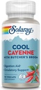 SOLARAY Cool Cayenne Pepper 40.000 HU Butchers Broom for Healthy Circulation Support | 90 VegCaps