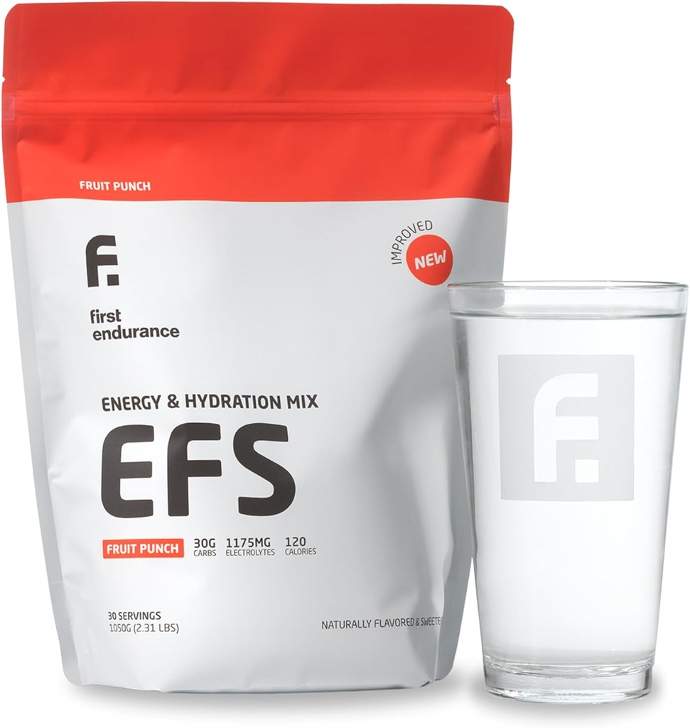 EFS Hydration & Endurance Drink Mix - Premium kolhydrater för energi och prestanda, elektrolyter för snabb rehydrering och körning, cykel och triathlon näring | Isotonic Energy Fuel | Fruit Punch