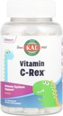 KAL C-Rex Chewable Vitamin C för barn, Immune Support Supplement med Bioflavonoider från Rose HIPS, Rutin & Acerola, Tasty Orange, Fructose Free, Chewable Tablets