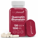 LongLifeNutri Quercetin 1000mg with Bromelain 200mg - 120 Vegetarian Capsules, Organic Dihydrate Complex for Joint Mobility & Respiratory Balance, 2-Month Supply, GMP Certified, Made in USA