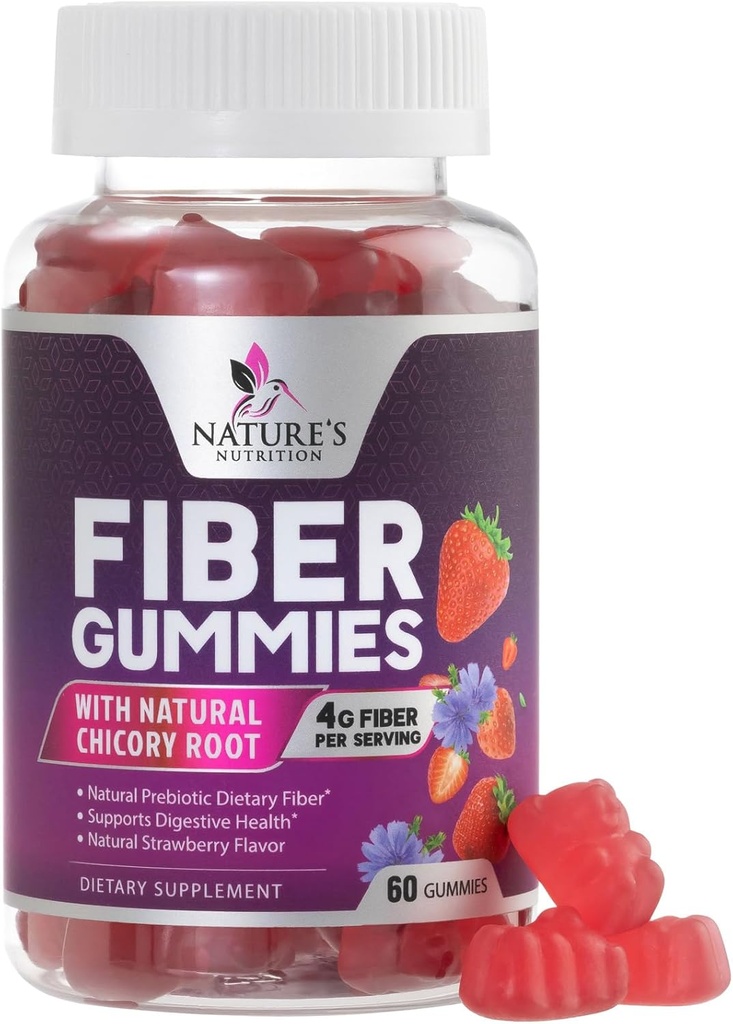 Fiber Gamets per a adults 4g - Planetic Based Fiber Gummmmy suplementari per al suport de salut i Regularitat, Daily Prebiotics suplementaris Gut Sanitat per a Dones i homes, Vegan - 60 gies