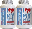 I Love My PETS LLC Cat Coat Supplement - CAT Immune Support - Booster - Healthy Supplement - Cats Immune Support - 120 Treats (2 бутылки)