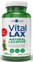 Vital Planet - Vital Lax Natural Laxative Cleanse Supplement for Occasional Constipation, with Magnesium Hydroxide, Slippery Elm, Aloe, and Triphala to Support Bowel Regularity 100 Capsules