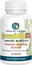 Increïble Herbs GravilaEX Anona Murica - 100% Pure Gravila (Soursop) Extreu, Salut Natural del bosc de pluja, Hebal Dietary suplementari - 60 comte (Pack de 1)