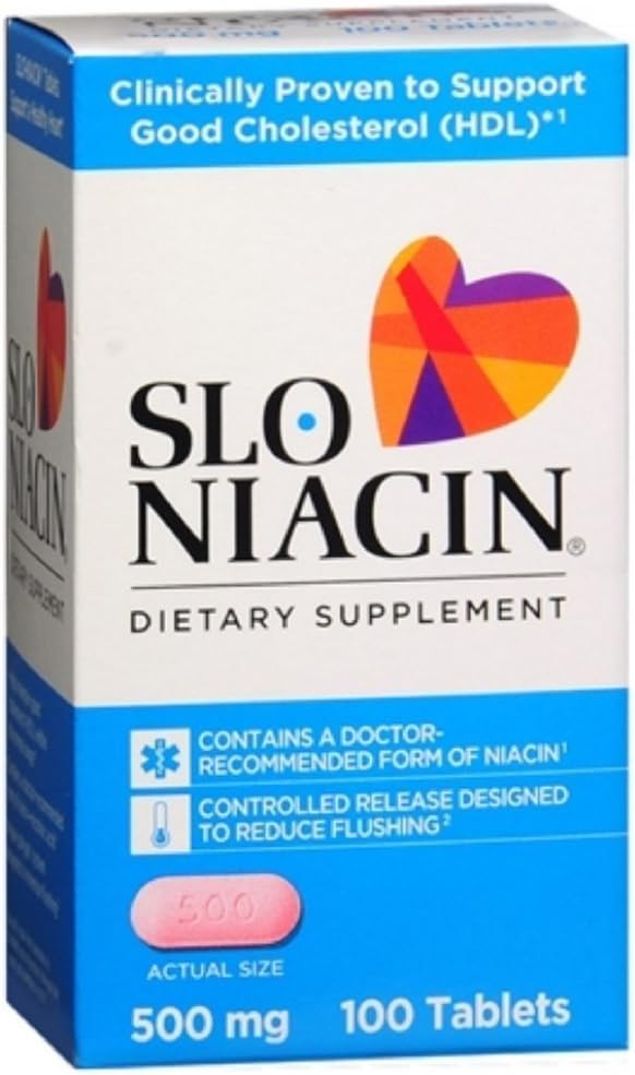 Slo-Niacin 500 mg 100 comprimate (pachet de 6 comprimate)