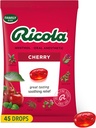 Ricola Cherry גרון טיפות, 45 ספירה, Daily Drops for Delicious גרון רענון, הרדמה אוראלית, באופן טבעי פלאמור