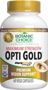 Botaniskt val Maximal styrka Opti Gold Vision Eye Health Support Supplement för övergripande synhälsa för män och kvinnor - Taurin, vitamin A, Lutein, Bilberry, Alpha Lipoic Acid (60 kapslar)