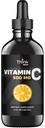Skystas vitaminas C - Didelė dozė - Vitaminas C lašai - suaugusiems ir vaikams - 500 mg - Skystas VIT C - Ne GMO - Vitaminas C Skystas papildas (4 fl oz 120 ml)