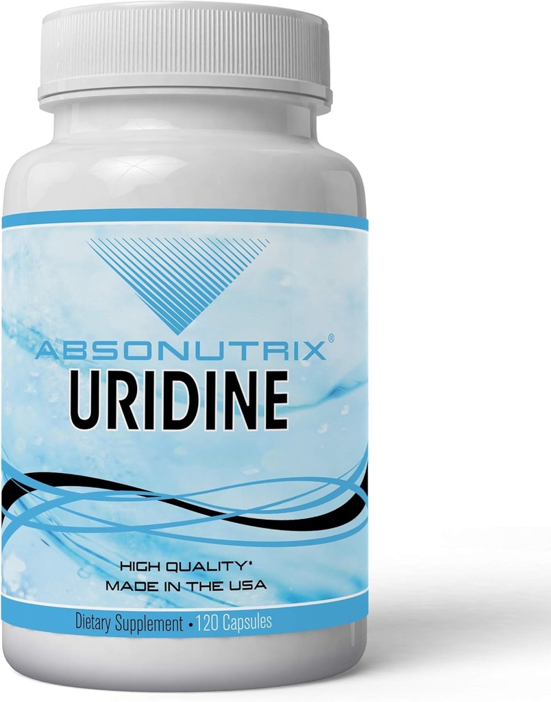 Absonutrix Uridine Monoфосфат (Choline Enhancer) 500 мг на капсули - 120 Овочеві капсули пам'яті, виготовлені в США