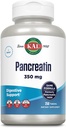 KAL Pancreatin 350mg, Qadın və Kişilər üçün Digestive Enzymes, Digestive Health Support üçün Pancreatic Enzymes, Gluten Pulsuz, Non-GMO, Rapid Disintegration, 60-Day Garanti, 250 Xidmət, 250 Tablet