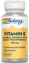 Solaray Vitamiin E d-Alpha Tokoferool 268mg (400 RÜ) | Südame ja naha tervis, antioksüdantide aktiivsustoetus (50 loend)