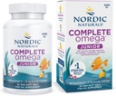 Nordic Naturals Complete Omega Jr., Lemon - 90 Mini Soft Gels - 283 mg Omega- 3s & 35 mg GLA - Zdravé kódování, funkce nervového systému - Non- GMO - 45 Servings