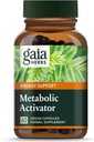 Gaia Herbs Metabole Activator - Natural Energy Supplement for Metabolisme Support - Made with Panax Notoginseng & Astragalus Extract - Free from Dairy, Soy & Gluten - 60 Capsules (60 Servings)