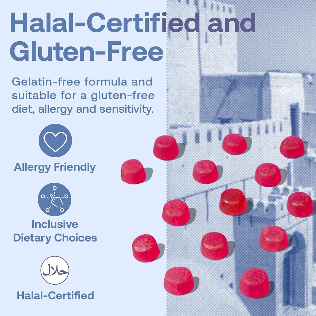 786 Biotin Boost Vitamīni - Halal Gummy Vitamīni matiem, ādai un nagiem - Vegan, Gluten-free, 10 000mkg Per apkalpo [augstākā potence]