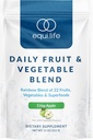 Equilife Daily Fruit & Vegetable Blend, Superfood Antioxidant Supplement, Crisp Apple-smak med vitamin C, Fiber och 9 Essential Amino-syror, stöder energi, låg socker, Vegan, 30 portioner