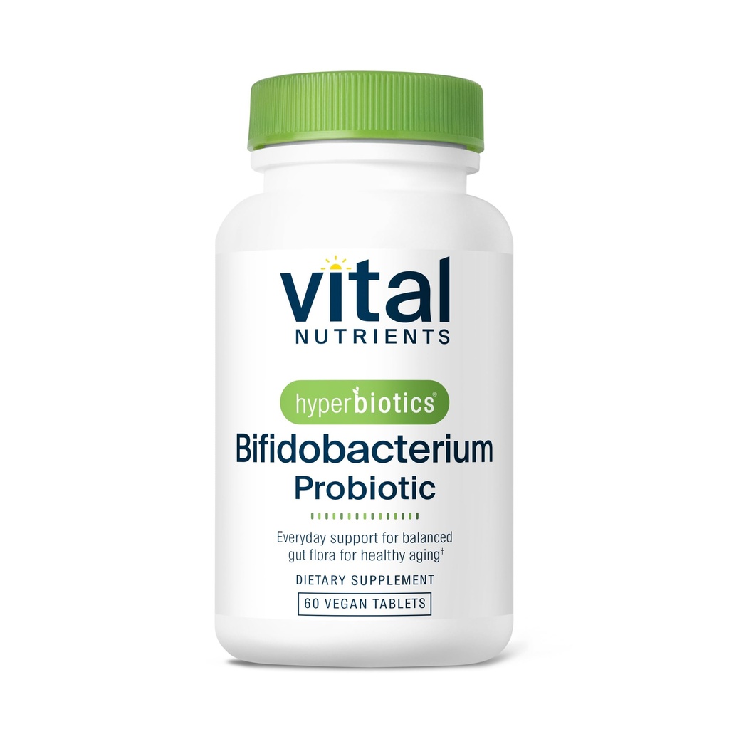 Hyperbiotics Vital Nutrients Bifidobacterium Probiotic | 7 Targeted Strains | Supports Immune and Digestive Health for Older Adults | Shelf-Stable | Vegan | 60 Tablets