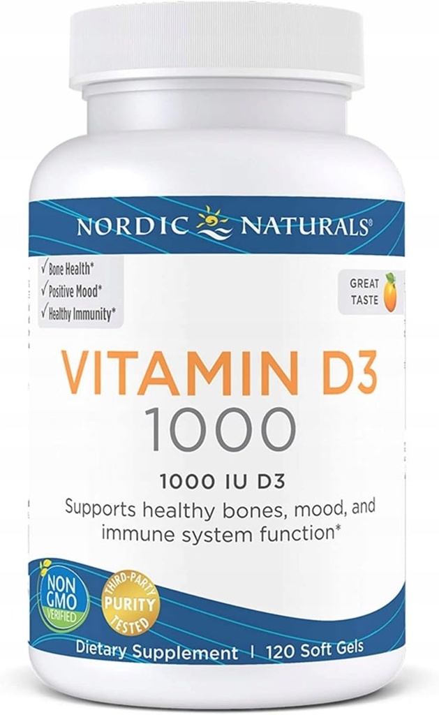 Nordic Naturals, Vitamin D3 1000 IU, 120 Count