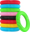 12 Pacote Pulseiras Mosquito, Pulseiras Mosquito ao ar livre para adultos e crianças, Individualmente embrulhado DeET-free Waterproof Bands