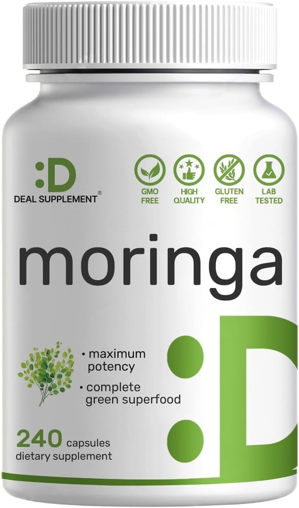 Moringa Capsules 9.000mg Kruidenequivalent, 240 Capsules 