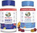 MaryRuth Organics Elderberry Gummies för Immune Support (Sugar Free) & Vegan Vitamin C Gummies Bundle stöder immunfunktion | Formel för att stödja övergripande hälsa för vuxna och barn