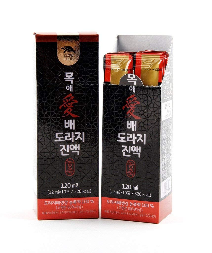 Premium Sugar-Free Korean Pear, Ginger and Balloon Flower Extract Liquid Concentrate Sticks - Natural and Pure - Health Care for Changing Season - for All Ages - 1box(10pcs)