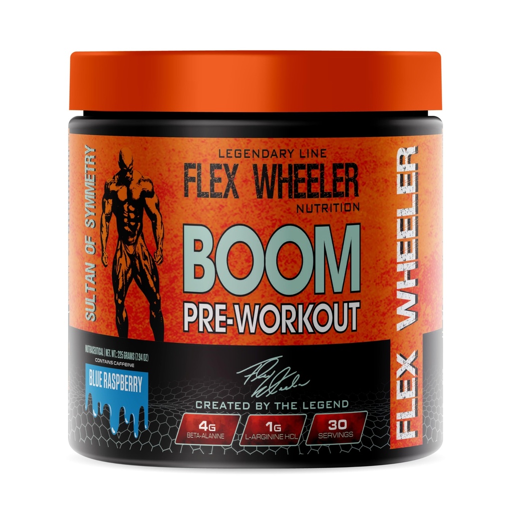 Boom Pre Workout | 225g (30 Serving, Blue Raspberry)