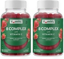 B Complex Gumies C-vitaminnal - nagy ízű 1 egy nap energia és idegrendszer támogatása felnőttek számára - Vegan, Kosher, nem-GMO B-vitamin Komplex gumival B12, B6, & folsav - 70 Count (2 Pack)