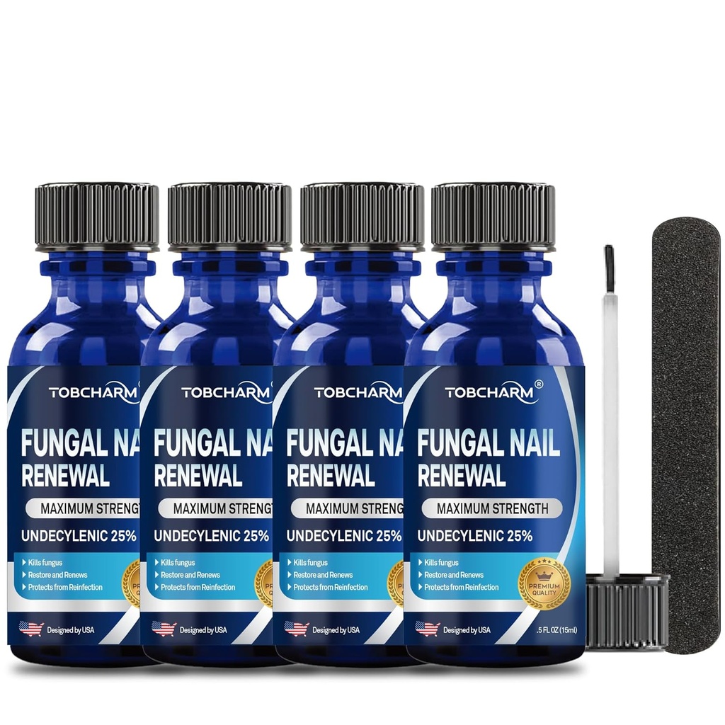 4Pcs Toenail Fungus tratamendua, % 25 azido ez-dezilenikoa, Nail Fungus tratamendua Toenail, Toe Nail Fungus tratamendua (2 FL OZ)