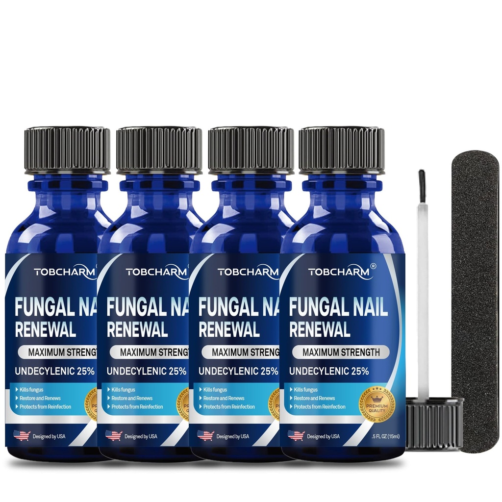 Toenail Fungus Treatment Extra Strength with 25% Undecylenic Acid & Tea Tree Oil - Antifungal Nail Treatment for Damaged Nails and Thick Toenails (2 Fl Oz)
