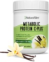NaturalSlim Protein Powder with Vitamins and Minerals Metabolic C-Plus - 비타민 C, 아연 및 아미노산 - 초콜릿 단백질 분말 10 서빙 1.1 lb.