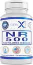 Genex Formulak NR Nicotinamide Riboside 500mg/Serving (120 kapsulak) NAD+ Precursor for Healthy Aging - GMP-Certified, Non-GMO, Gluten-Free, Vegetarian (1 paketea)